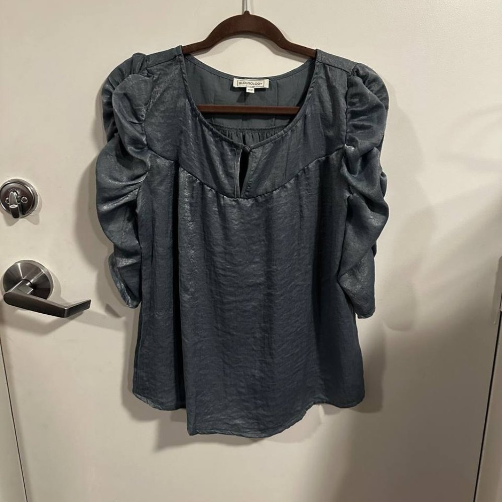 Blousology Satin Blouse 3/4 Sleeve